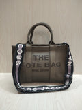 Metallic Pewter Textured Top-Handle Tote Bag 👜✨
