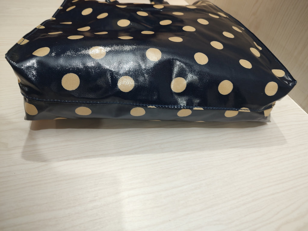 Classic Polka Dot Coated Cotton Tote Bag