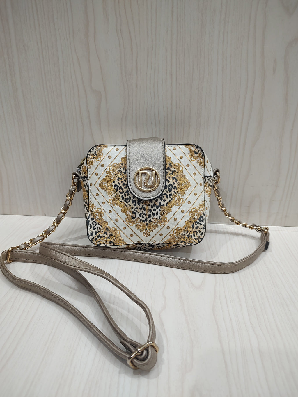 🐆 Baroque & Leopard Print  Crossbody Bag