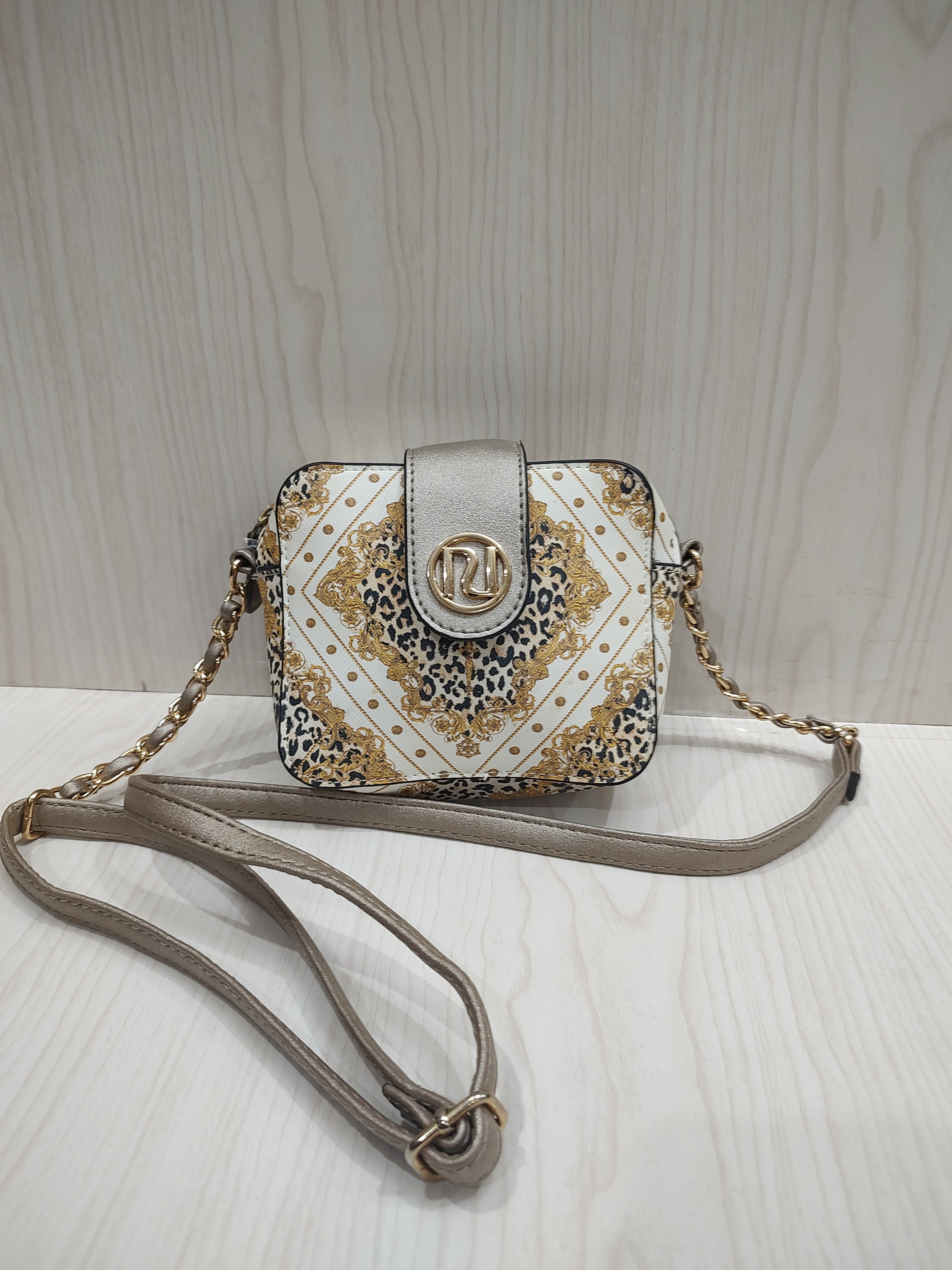 🐆 Baroque & Leopard Print  Crossbody Bag