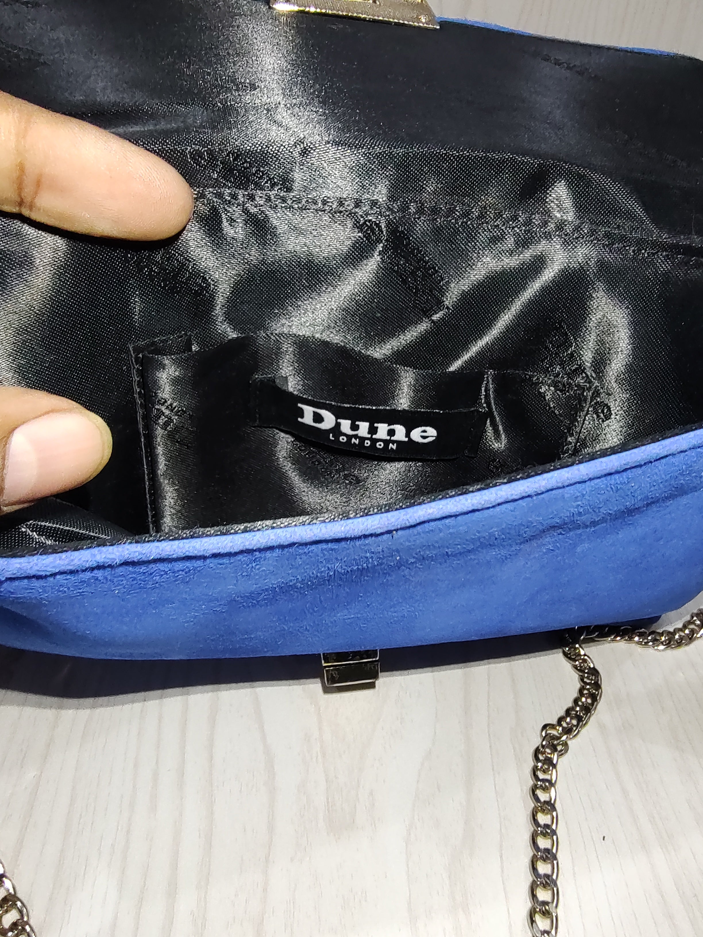 💙 Cobalt Blue Faux Suede Crossbody Clutch