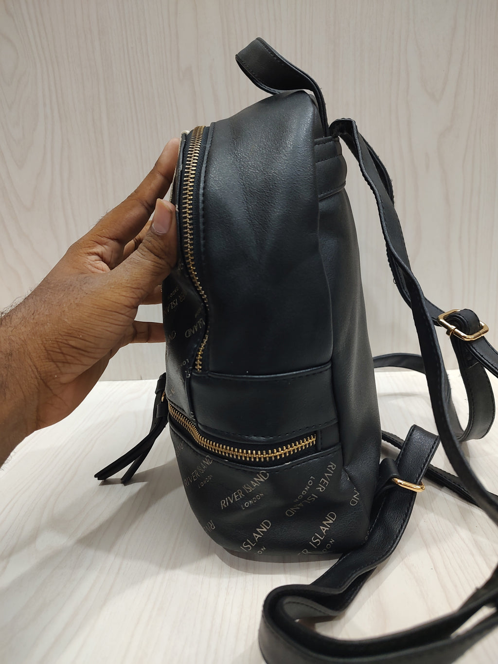 🐆 Chic Monogram Mini Backpack with Leopard Hardware