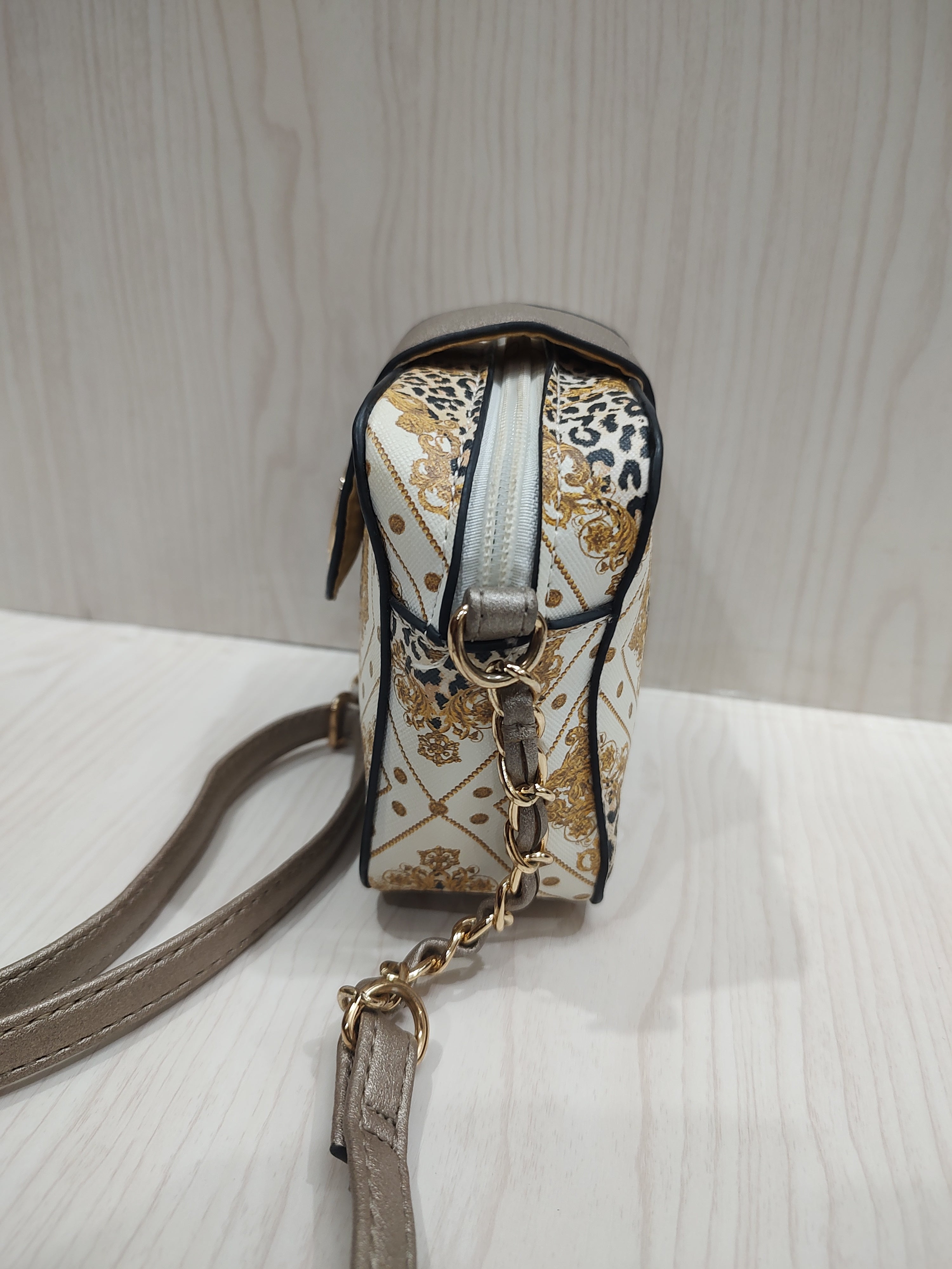🐆 Baroque & Leopard Print  Crossbody Bag