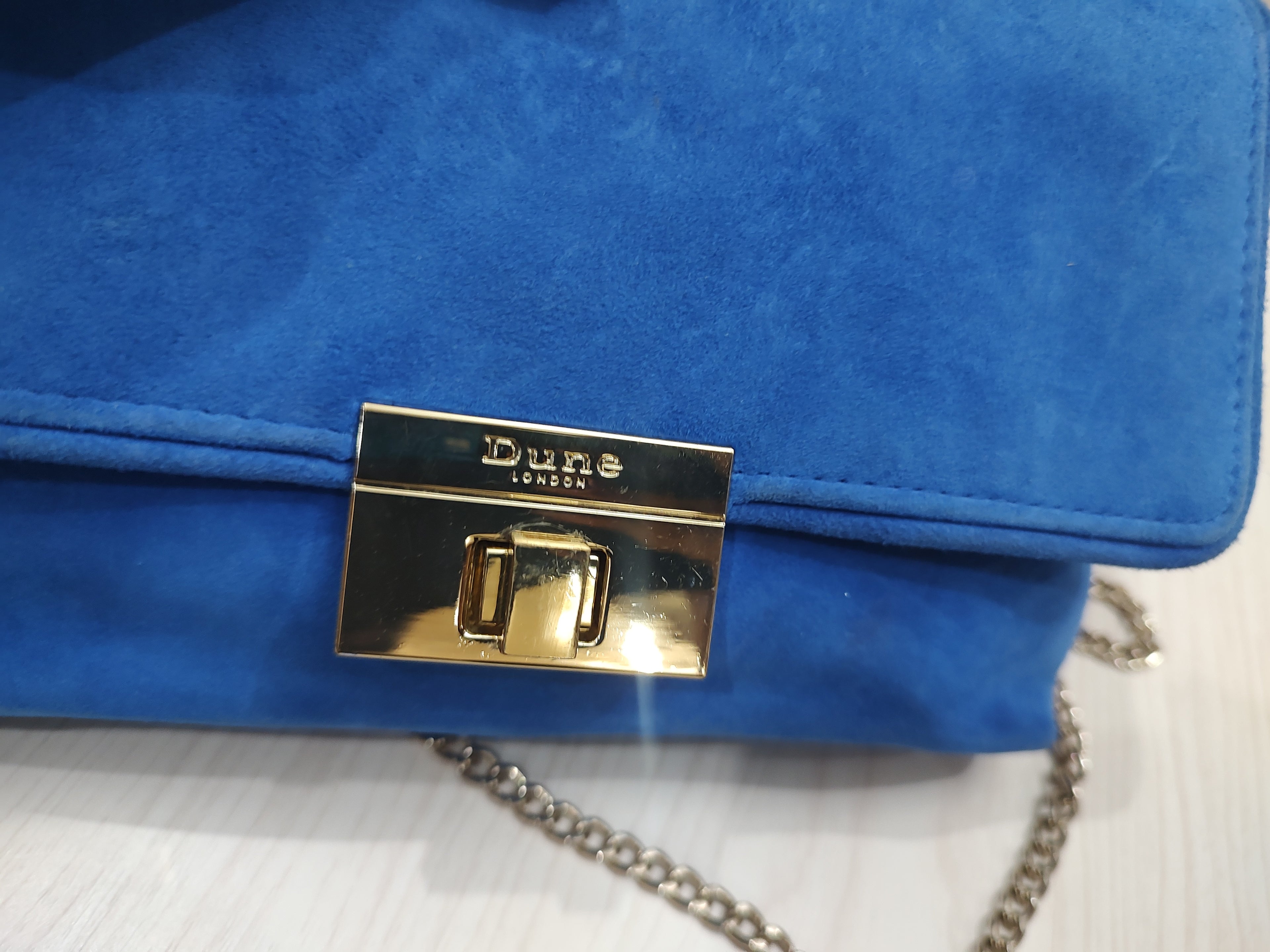 💙 Cobalt Blue Faux Suede Crossbody Clutch