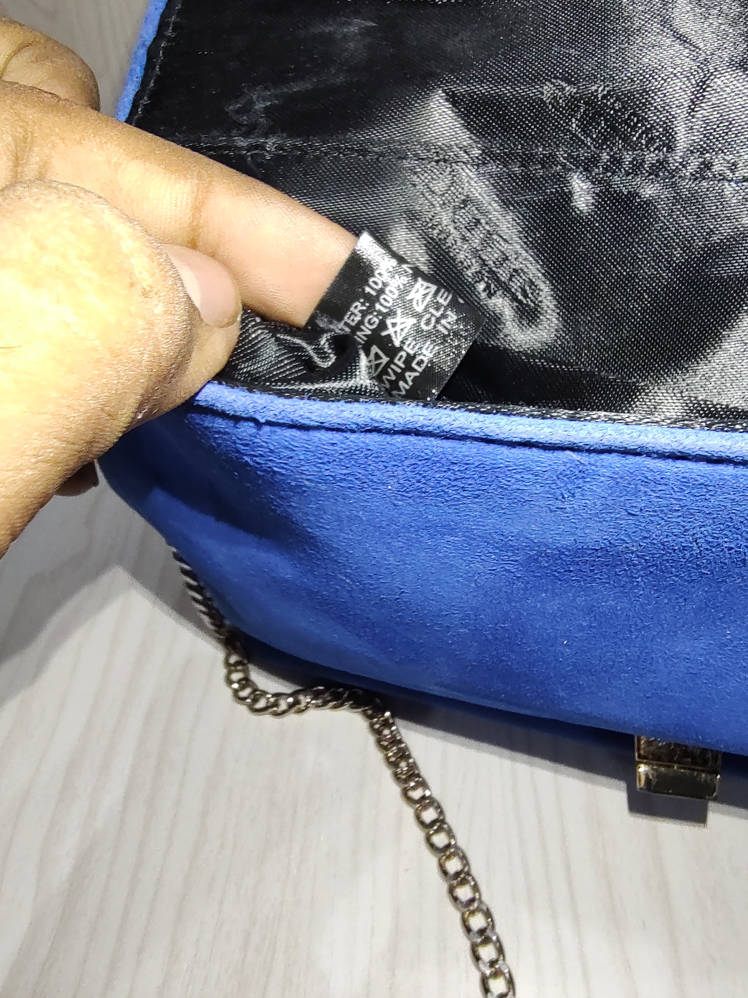 💙 Cobalt Blue Faux Suede Crossbody Clutch