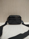🖤 Chic Croc-Embossed Multi-Compartment Crossbody Bag