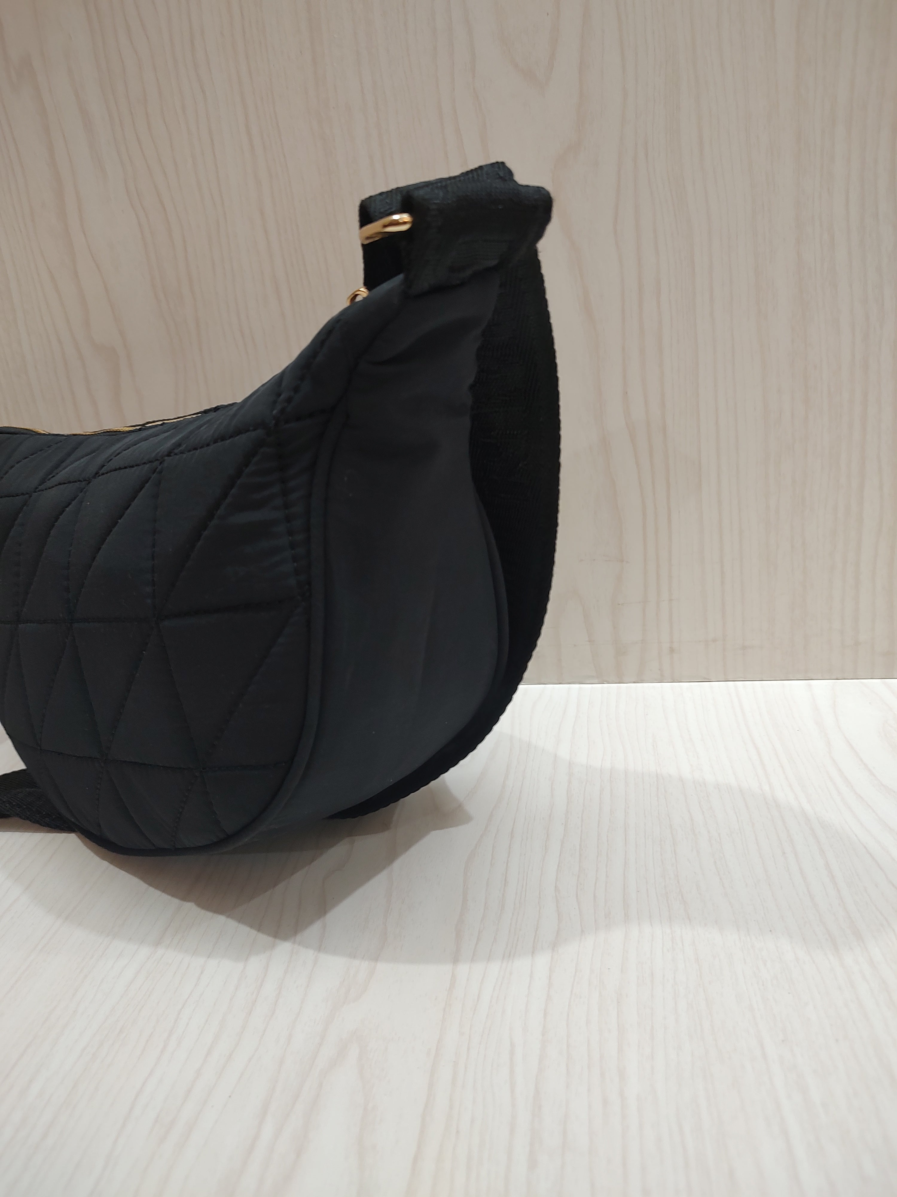 Chic Quilted Half-Moon Crossbody Bag