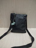 🖤 Sleek Black Leather Messenger Crossbody Bag
