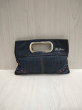 Chic Denim Cut-Out Handle Clutch 🌟