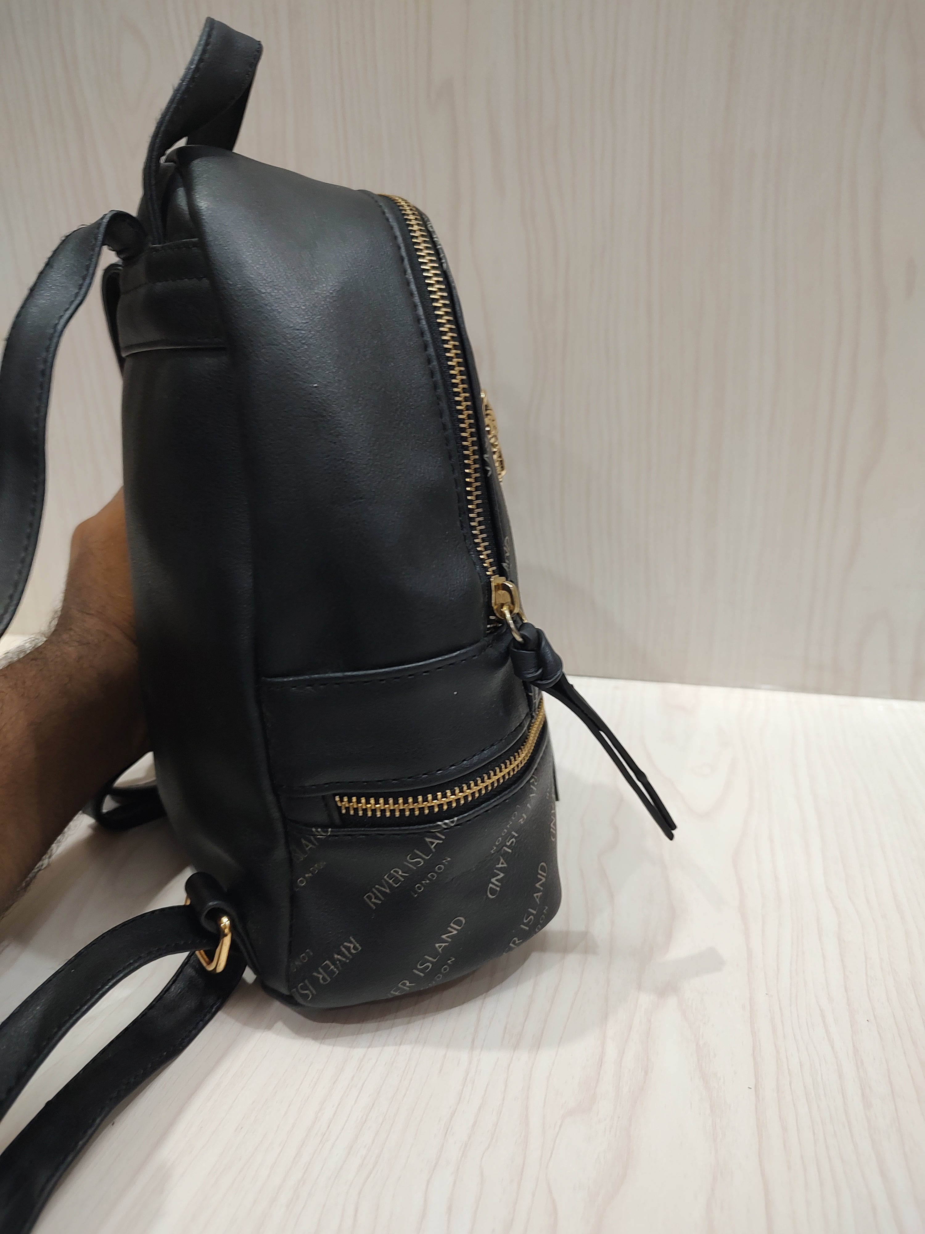 🐆 Chic Monogram Mini Backpack with Leopard Hardware